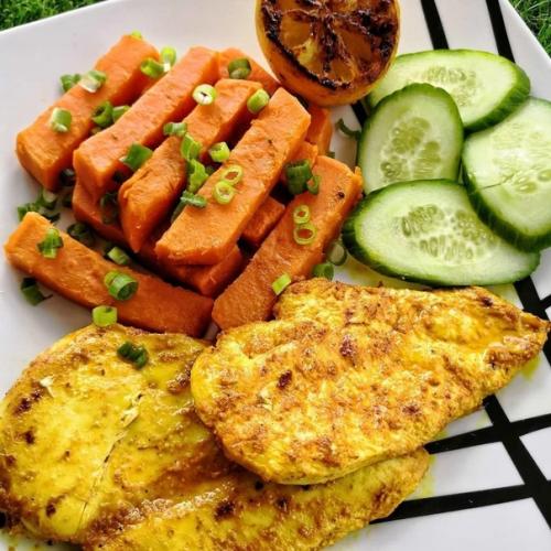 Пряная курица со сладким картофелем. 01