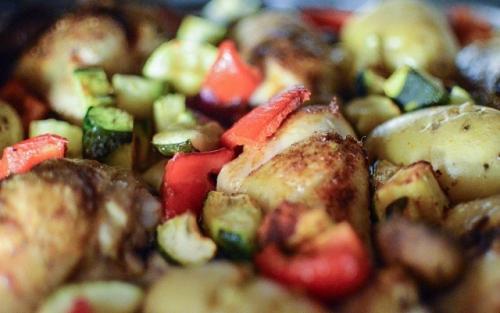 Сочная курица с овощами в духовке. Ножки куриные, запеченные с овощами в духовке