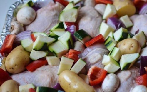 Сочная курица с овощами в духовке. Ножки куриные, запеченные с овощами в духовке