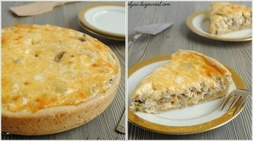 Диетический пирог с грибами и курицей. Диетический пирог с грибами и курицей.