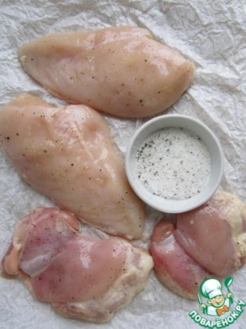Можно ли использовать отварную куриную грудку без кожи для приготовления салатов. Куриное мясо для салатов